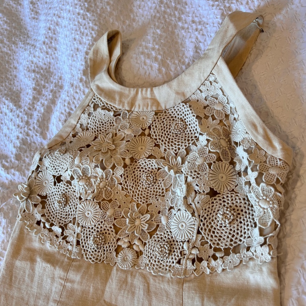 Anthropologie Linen Knee-length Dress, Size 6